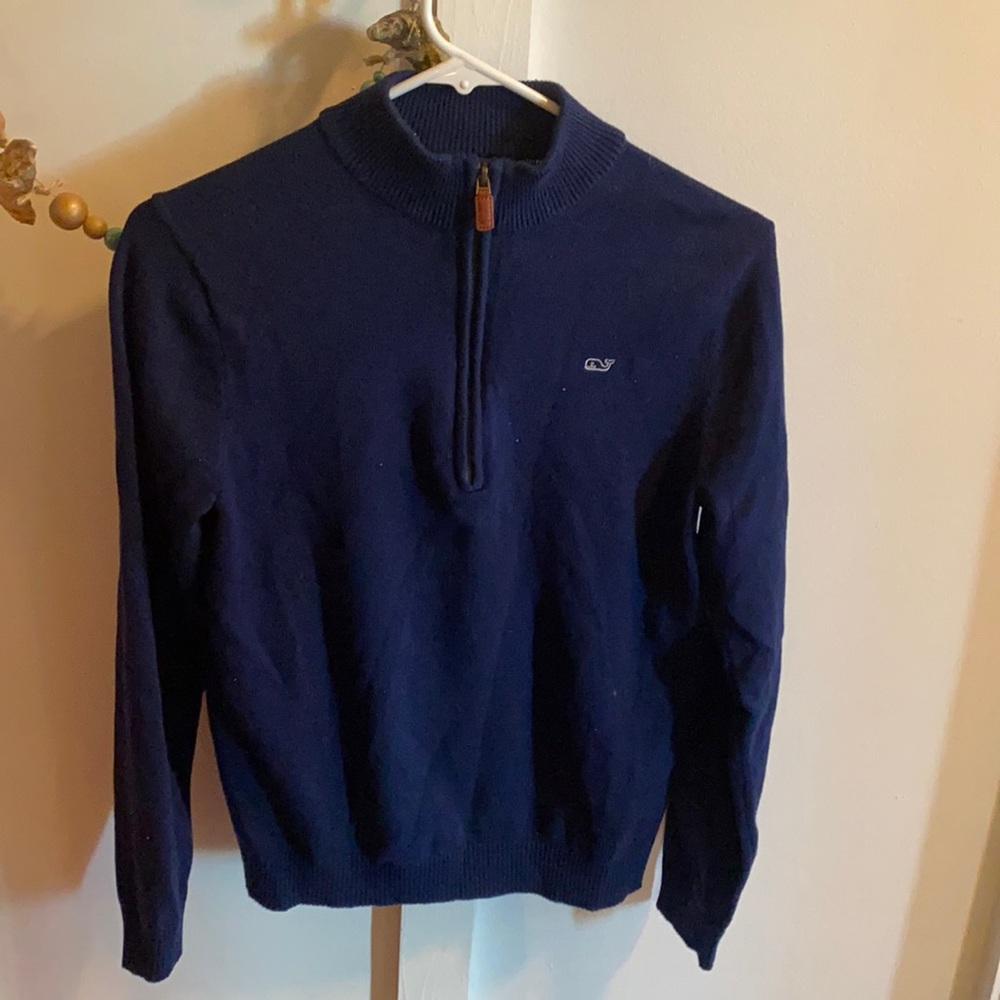 Boys Vineyard Vine Quarter-Zip Sweater Size L